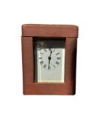 French- early 20th century timepiece carriage clock complete with original velvet lined traveling ca