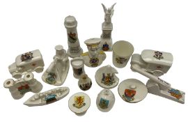 Quantity of WWI crested ware including Lighthouse damaged by German warships