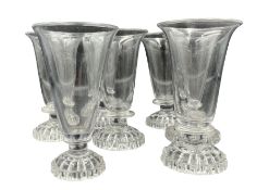 Matched set of seven Georgian jelly glasses