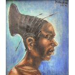 Follower of Irma Stern (South African 1894-1966): Portrait of a Zulu Woman