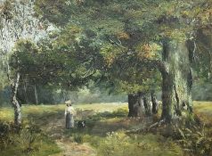 Charles Potter (British 1878-1902): 'In Brandygate Park - Leicester'