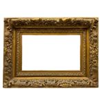 19th century ornate heavy gilt stepped frame