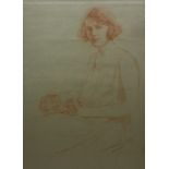 Samuel Warburton RMS (British 1874-1938): Portrait of a Seated Lady