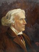 CW Waller (British Early-20th century): Portrait of 'Henry Irving - the Famous Actor'