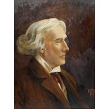 CW Waller (British Early-20th century): Portrait of 'Henry Irving - the Famous Actor'