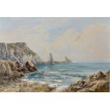William Henry Dyer (British fl.1890-1930): Coastal Scene with Seagulls