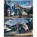 English School (Early 19th century/George III): 'Return from Egypt' and 'Flight into Egypt'