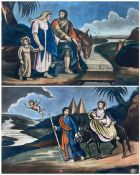 English School (Early 19th century/George III): 'Return from Egypt' and 'Flight into Egypt'