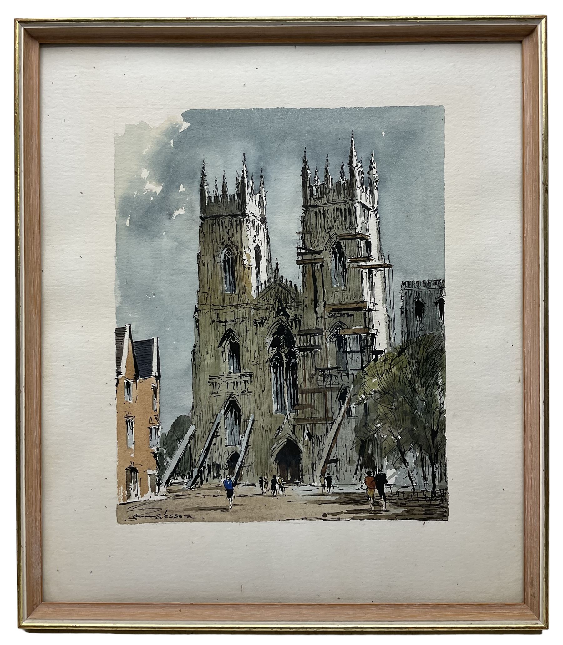 Edward Wesson (British 1910-1983): 'York Minster Under Repair - 1971' - Image 2 of 7