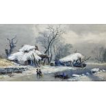 English School (19th century): Children Playing in a Winter Landscape