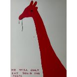 David Shrigley OBE (British 1968-): 'He Will Only Eat Squid Ink Pasta'