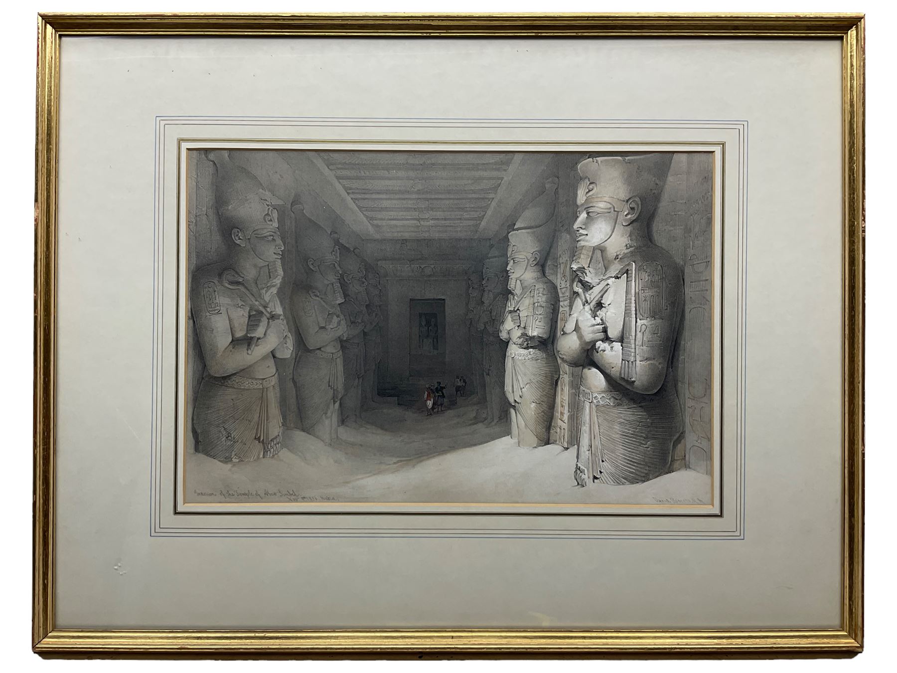 David Roberts (Scottish 1796-1864): 'Interior of the Temple of Aboo-Simbel' - Image 2 of 2