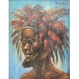 Follower of Irma Stern (South African 1894-1966): Portrait of a Swazi Man