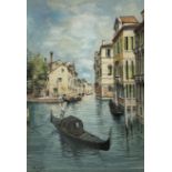M Argeles (British 19th/20th century): Venetian Gondola