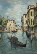 M Argeles (British 19th/20th century): Venetian Gondola