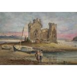 Joshua Renshaw (British act 1886-1894): Scottish Castle and Loch