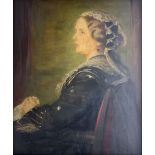 Sir William Blake Richmond RA (British 1842-1921): Portrait of 'Mary Viscountess Halifax' Seated Hal