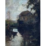 English School (19th century): Dutch Girl by the Mill