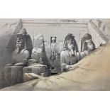 David Roberts (Scottish 1796-1864): 'Front Elevation of the Great Temple of Aboo-Simbel'