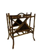 Victorian design lacquered bamboo magazine rack