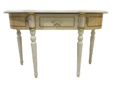 Italian classical style marble effect console table