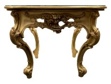 Italian Rococo style gilt square lamp table