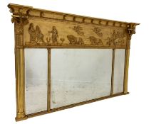 19th century gilt framed overmantle mirror