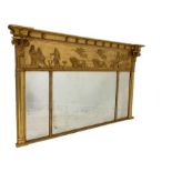 19th century gilt framed overmantle mirror