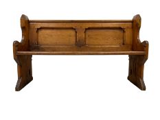 Late 19th century rustic pine church pew or bench