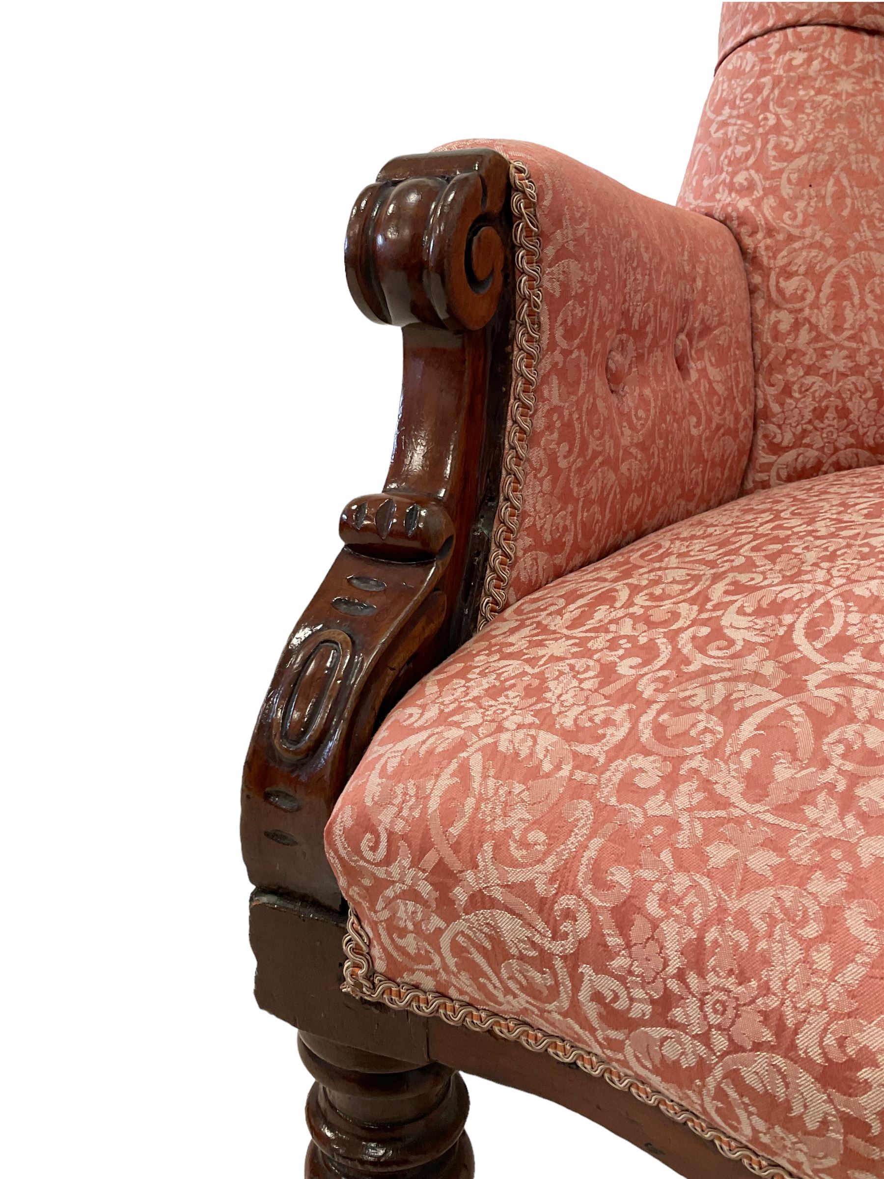 19th century mahogany armchair - Image 4 of 6