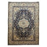 Persian nain ivory ground rug