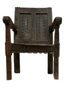 17th century Jacobean oak armchair