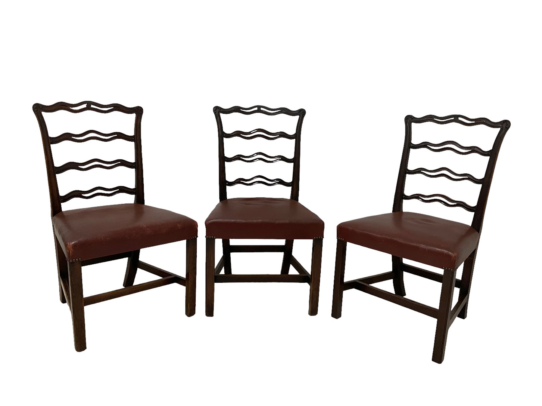 Set six Hepplewhite design mahogany dining chairs - Image 3 of 3