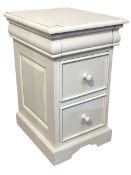 White finish bedside pedestal chest