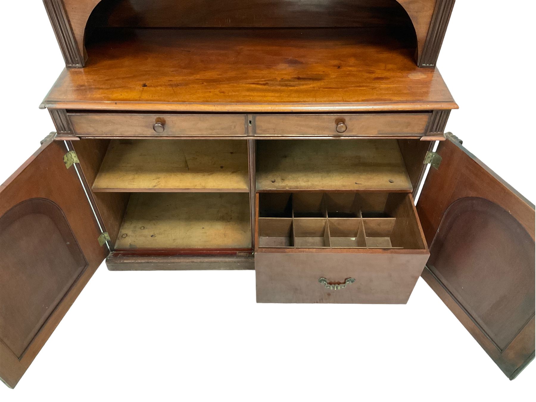 Late Regency mahogany secretaire bookcase - Image 4 of 7