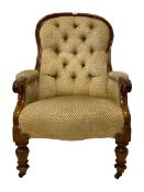 Late 19th century mahogany framed armchair
