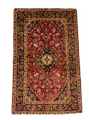 Persian red ground rug