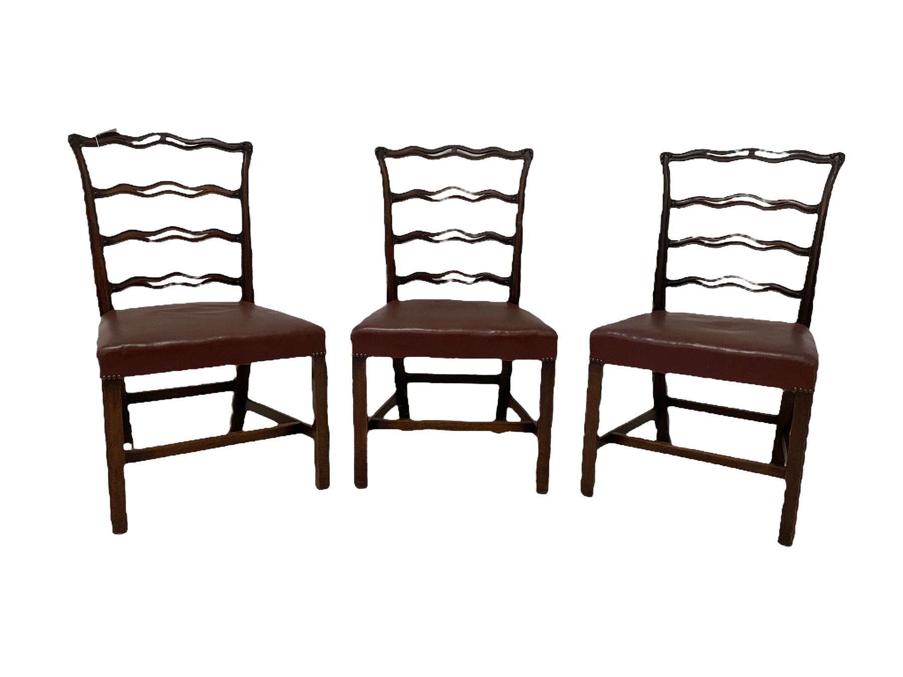 Set six Hepplewhite design mahogany dining chairs - Image 2 of 3