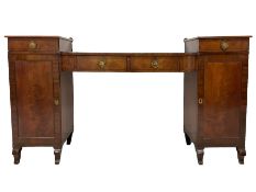 Regency mahogany twin pedestal sideboard