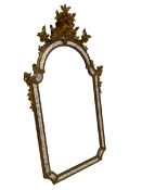 Gilt cushion framed wall mirror