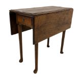 19th century oak gate-leg drop leaf table