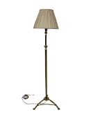 Late 19th century brass standard lamp