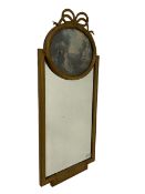 19th century gilt framed trumeau wall mirror