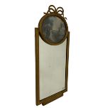 19th century gilt framed trumeau wall mirror