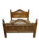 Solid pine 4'6" double bedstead