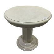 Italian classical style marble effect circular pedestal table