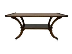 Regency design mahogany coffee table