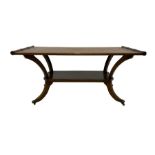 Regency design mahogany coffee table