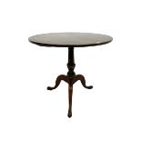 George III mahogany tilt-top pedestal table