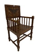 19th century scumbled pine Swedish armchair